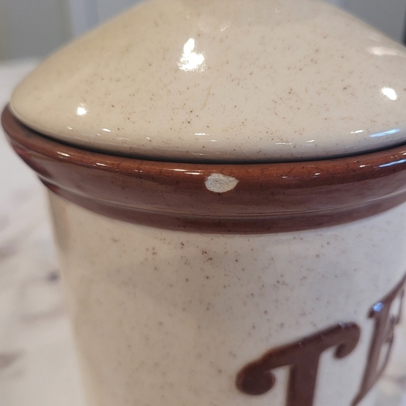 Vintage Tea Ceramic Canister with Lid Retro Kitchen Decor Storage - Picture 12 of 16